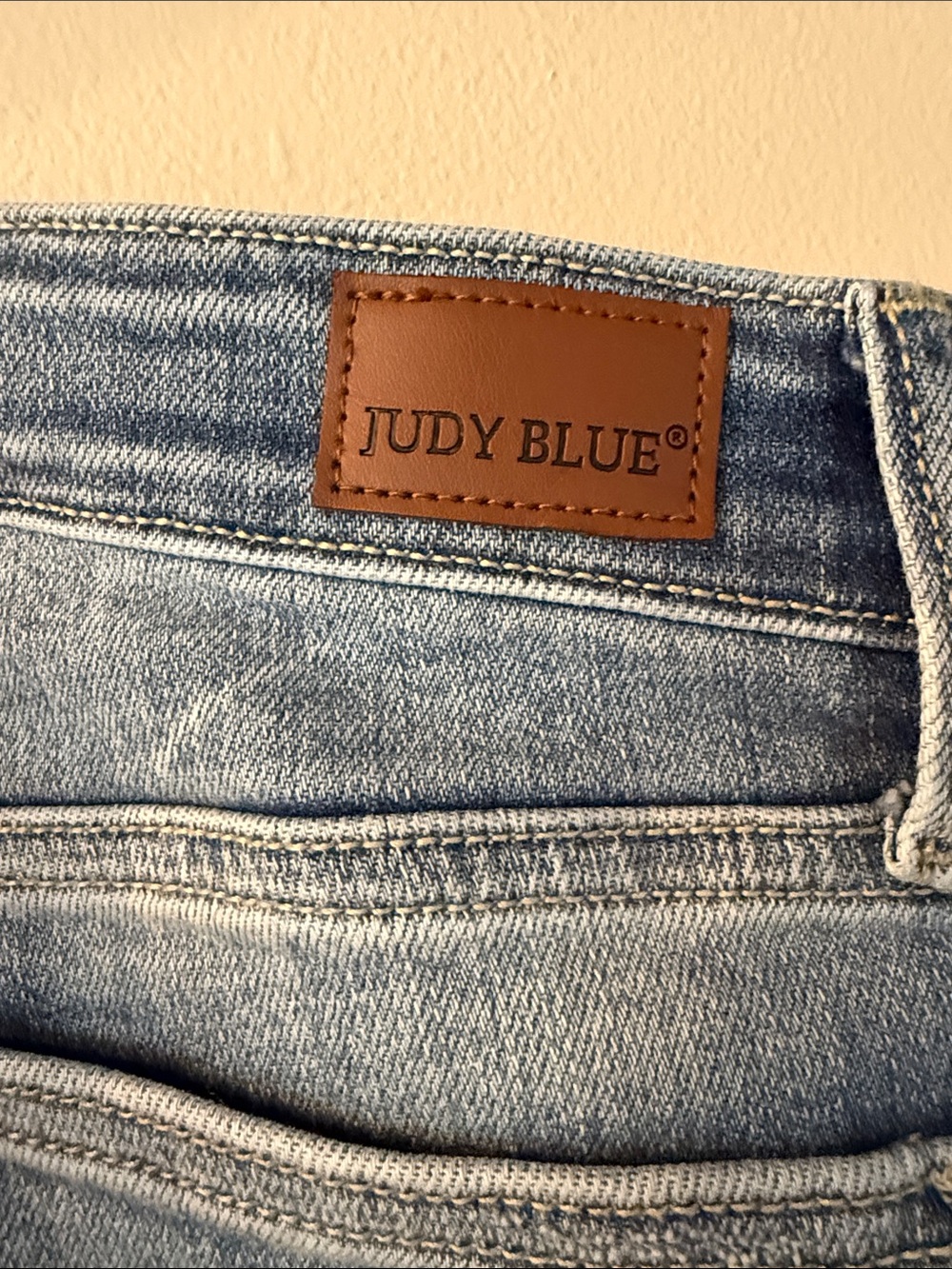 The Madison Judy Blue Light Wash Distressed Skinny Jeans - Picture 12 of 14